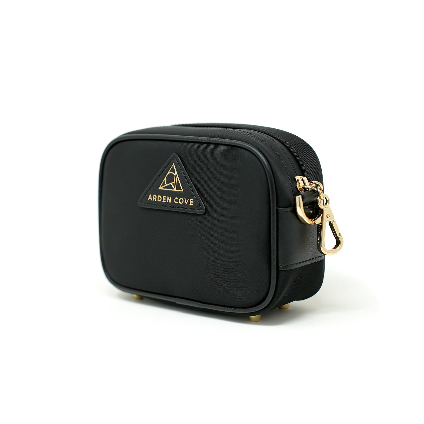 Anti-theft Water-resistant Travel Crossbody - Crissy Mini Crossbody in Black Gold  - side view - Arden Cove