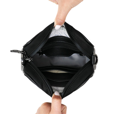 Mini Sized Black Gunmetal Inner Pocket View