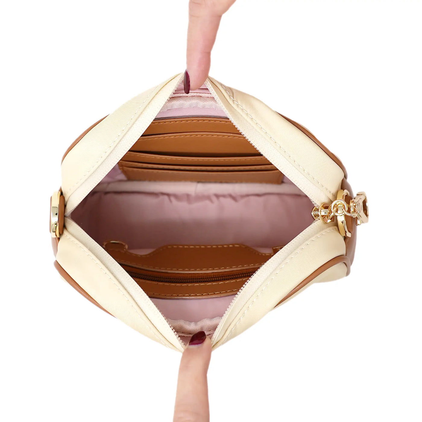 Mini Sized Cream Inner Pocket View