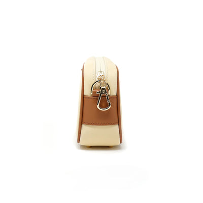 Anti-theft Water-resistant Travel Crossbody - Crissy Mini Crossbody in Cream Gold - side view - Arden Cove