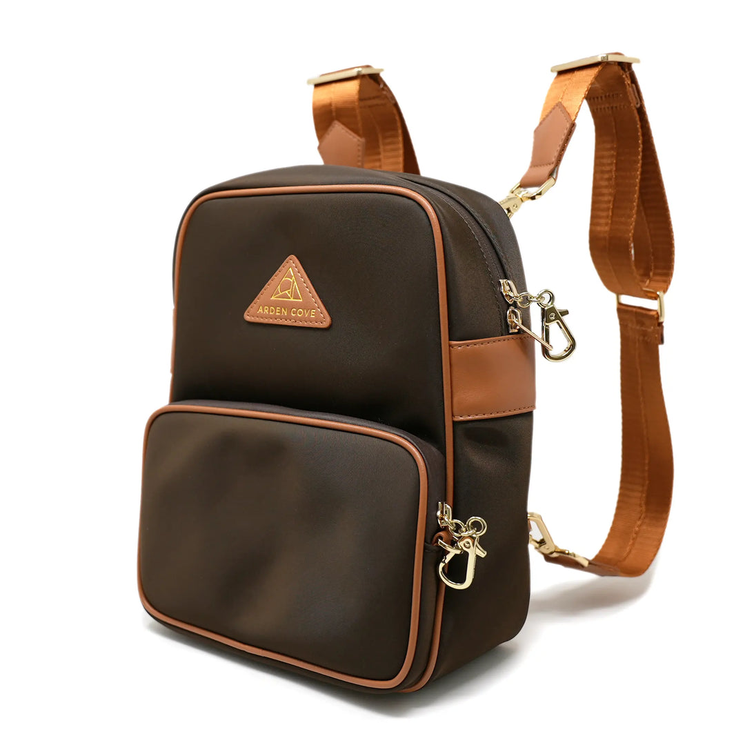 artwell women anti-theft backpack purse leather ladies convertible rucksack bag Anti-Theft Waterproof Carmel Convertible Backpack & Crossbody