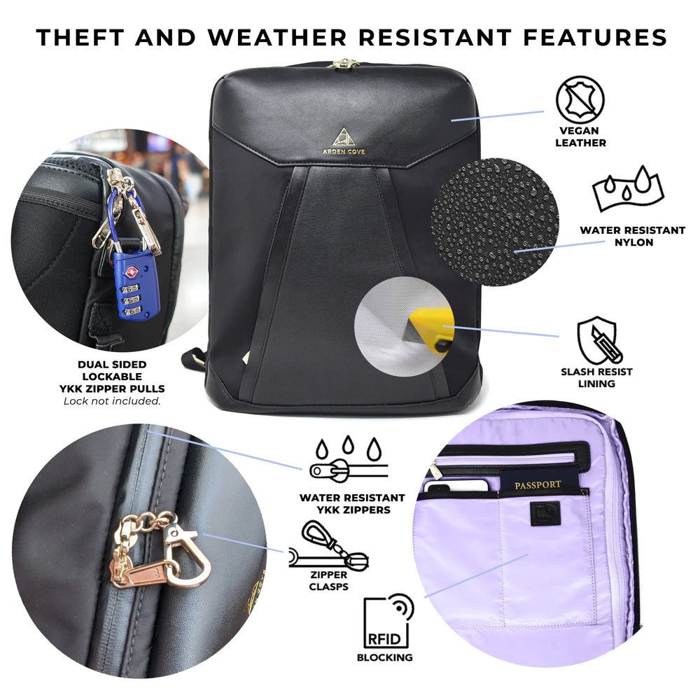 best secure lockable travel backpack oscaurt Anti Theft 15.6 Inch Laptop Backpack with Hidden Zipper and USB Charging Port Waterproof Business Computer Bag for Men & Women : Electronics Travel smart Top Secure Travel Backpacks for
