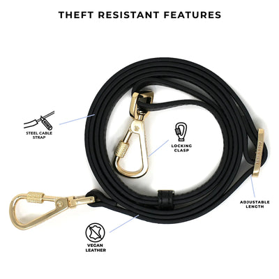 Slash Resistant Faux Leather Strap (36"-67")