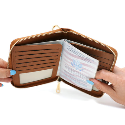 Savona Zippered RFID Blocking Passport Wallet