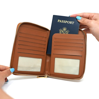 Savona Zippered RFID Blocking Passport Wallet
