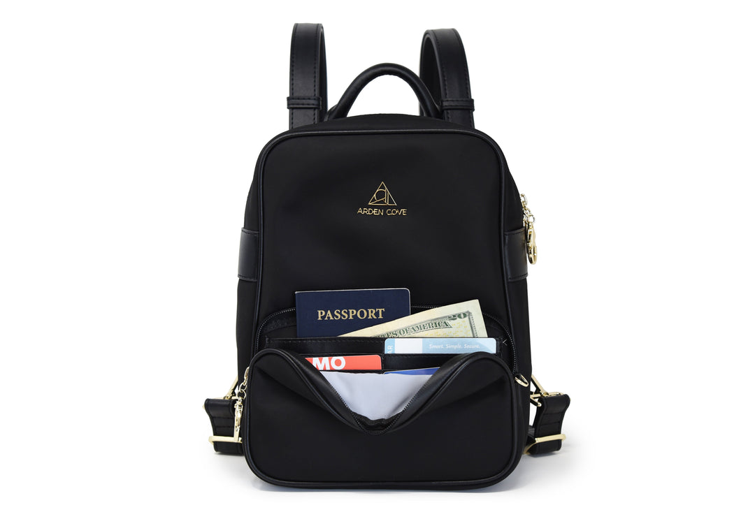 Anti-Theft Waterproof Carmel Convertible Backpack Crossbody