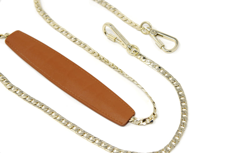 Handbag Purse Chain Strap Replacement with Shoulder Pad 18 42 Gold Brown Locking