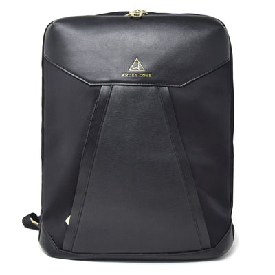 MB Packing Backpack Black Gold Front View