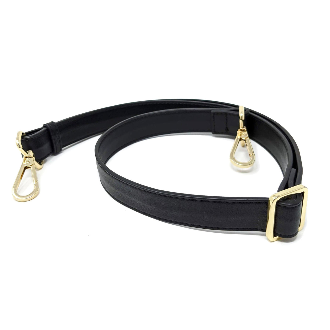 Wide Strap Black Gold Front View